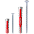 宜家博阿克塞安装专用膨胀螺丝 膨胀管空心墙加气泡沫砖适用 Duopower6X50配沉头钉【10支】