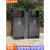 户外不锈钢分类垃圾桶公园景区大号金属环卫果皮箱市政室外垃圾箱 KS-3367双分类桶不锈钢本色
