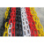 利沐 红白黄黑色警示链条塑料线挂衣服隔离路障绳链反光锥道具塑胶链条一米的价格 中号红白色