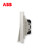 ABB轩致框开关插座一位单控开关AF127;10183431 AF127