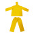 黄色分体雨衣PVC纯色贴布雨衣套装涂层防水服饰IMPA190436 黄色 XL