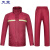 天堂 雨衣雨裤套装 N211-7AX 双层加厚分体长款防暴雨披 酱红色 XXXL