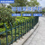 金蝎 锌钢草坪护栏绿化花圃隔离栏花园篱笆栅栏景区花坛铁栅栏防护栏 蓝白色外加0.5米高立柱