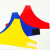 赫思迪格 三角连肩反光袖章袖标定制 魔术贴安全员物业套袖臂章双层加厚反光字 黄色 HGJ-1670