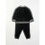 盟可睐（MONCLER）奢侈品蒙口婴童装儿童款黑色天鹅绒运动休闲套装 外套+裤子 黑色 18m