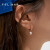 谢瑞麟（TSL）18K金珍珠耳环单只AKOYA彩金耳坠耳饰送女友BC907-预售5月9日发货 单只耳环（钻石共3颗，约1分）