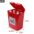 可拖的收纳箱摩托车保险杠工具箱置储物盒塑料水杯架可上锁桶 加厚大号红色两个