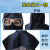 防尘一体全脸防打药一体全脸灰尘面具防护一体头罩防护面罩帽面罩 黑白格子呼吸阀