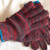 劳保手套耐磨工作手套棉纱加厚干活防护防滑棉线手套 700克红花版加密