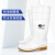朗莱斯特工业水鞋 PVC耐酸碱劳保高筒雨靴LL-1-01 39码 白色 1双
