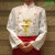 厨师服长袖 厨师长服精品龙服 酒店餐厅厨师工作服短袖 双排铜扣 白色短袖 M（155165）