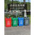 无盖垃圾桶家用厨房分类餐厨餐饮办公室商用大号垃圾箱带盖厕所桶 15L加厚桶无盖红色