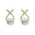 简曼（JIANMAN）设计个性交叉珍珠耳钉女轻奢高级感气质法式网红耳环时尚小众耳饰