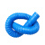 贝菱（BELIN）工业吸尘管蓝色PVC橡胶伸缩管波纹软管除尘通风管排水管直径50 mm