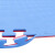 赫思迪格 JG-240 泡沫拼接地垫 武术训练垫舞蹈体操垫 4.0cm厚红蓝-T型纹 1米*1米