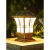 定制太阳能围墙柱头庭院墙头灯柱子室外防水别墅花园灯大门景观装饰灯 接电款 古铜色40cm(+LED光源)