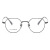 GENIUS MELODY新款近视眼镜女小脸时尚复古小框男学生大童133mm配度数防蓝光眼 黑银  镜架+1.74防蓝光度数备注