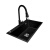 厨房水槽大单槽04不锈钢家用小尺寸洗菜盆黑色纳米手槽台下盆 0*40mm抽拉龙头套G