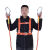 安全带工地施工保险带高空作业安全带全身五点式攀岩安全带安全绳 橘色单小钩3米带绑腿