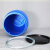 撼顿 加厚带铁箍法兰桶化工塑料桶发酵泔水桶【加厚60L蓝色（无凹槽）】