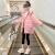 法比兔（FANBEETO）女童冬装棉服加厚保暖2022新款中大童冬季洋气时髦棉衣中长款定制 粉色 120cm