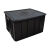 沃嘉促销周转箱黑色塑料静电胶框箱物料盒托盘带盖分格隔板刀卡 3号（带盖）防静电箱