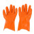 春蕾911威士邦止滑手套 4双 橘黄色 棉毛浸塑防滑防水耐磨耐油耐酸碱防护手套 定制