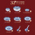 参宝 中式碗碟套装青花瓷碗筷盘子组合餐饮送礼乔迁套装高档餐具套装 54件套（家宴配置）