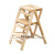 2折叠凳子用省空间两用椅子 梯子板凳木制爬高凳衣帽间厨房梯凳人 浅胡桃(三步66cm) 默认图案枫叶