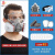 防毒防尘工业粉尘面具全面罩喷漆呼吸防护罩防烟全脸 双罐防尘毒7件套+防雾大眼罩+60
