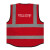 江波（JIANGBO） 反光马甲反光背心 施工夜间作业警示服 口袋款 荧光红 