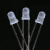 3MM 5MM 雾状LED 白发红翠绿蓝黄白色发光二极管LED灯 高亮 灯珠 3MM 雾状 白发蓝 短脚 (50只)
