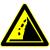 定制订制交通标志牌70三角慢字警示牌限速标牌道路反光标识牌铝板 注意右落石