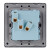 德力西（DELIXI）开关插座面板 CD881溢彩系列2.5D钢化玻璃家用开关大板星空灰色 斜五孔插座