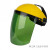 适用于电焊面罩防飞溅防光焊面屏面照面卓防烤脸部轻便头戴式防护罩 黄顶绿屏