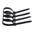 扎带尼龙塑料工业级束线带黑白色扎丝卡扣塑料捆绑带耐寒耐高温 黑色  3*120(1.8MM宽*12厘