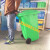 加厚塑料垃圾桶环卫弹力垃圾运输箱带盖轮子轱辘脚踏长方形 蓝色 50升垃圾桶