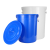 厨房垃圾桶大号商用餐饮塑料储水桶大容量带盖级圆形储水桶 50L蓝色盖子送水瓢送袋子