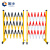 固乡伸缩围栏杆 电力 隔离栏 施工 围网 警戒带 玻璃钢 隔离带 围栏 安全防护栏 黄色 高1.2米 可伸缩至2.5长