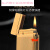 法国卡丹奴朗声打火机黄铜钢音侧滑砂轮充气可刻字礼品男友 标配 打造拉丝 金色 刻字定