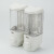 海斯迪克 皂液盒酒店浴室壁挂双头皂液器 洗手液沐浴乳盒F1101-A-S 600ml