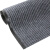 罗德力 PVC双条纹地垫 商用防滑地毯走廊地垫门垫耐磨复合底 宽1.2米*1米灰色