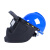 支架高空面罩配安全帽头戴式氩弧焊接焊工防护电焊帽自动变色面屏 支架高空面罩+白安全帽