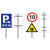 交通标志牌道路指示牌路反光警示牌铝合金广告牌定制 平板款 40x60cm