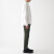 无印良品 MUJI 男式 横竖弹力丝光斜纹 修身裤股下76cm AEF02A1A 深绿色 70