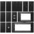 德力西118型开关插座组合模块六孔九孔十二孔多孔厨房面板黑色5孔 四位面板