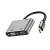 typec转hdmi扩拓展坞usb适用macbook笔记本ipad华为电脑手机雷电4 【2合1】HDMI+VGA 0.15m