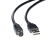 USB转MD6 6针 用于汽车检测仪电1脑联机线 数据线 程序升级线 黑色 3.6m