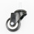 冰禹 BYA-43 黑色轻音耐磨脚轮 工业金钻轮PVC双轴承滑轮家具平板轮子 1.5寸丝杆M8万向轮