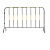 谋福 市政护栏活动围栏 锌钢道路护栏 隔离栏杆1.2*2红白